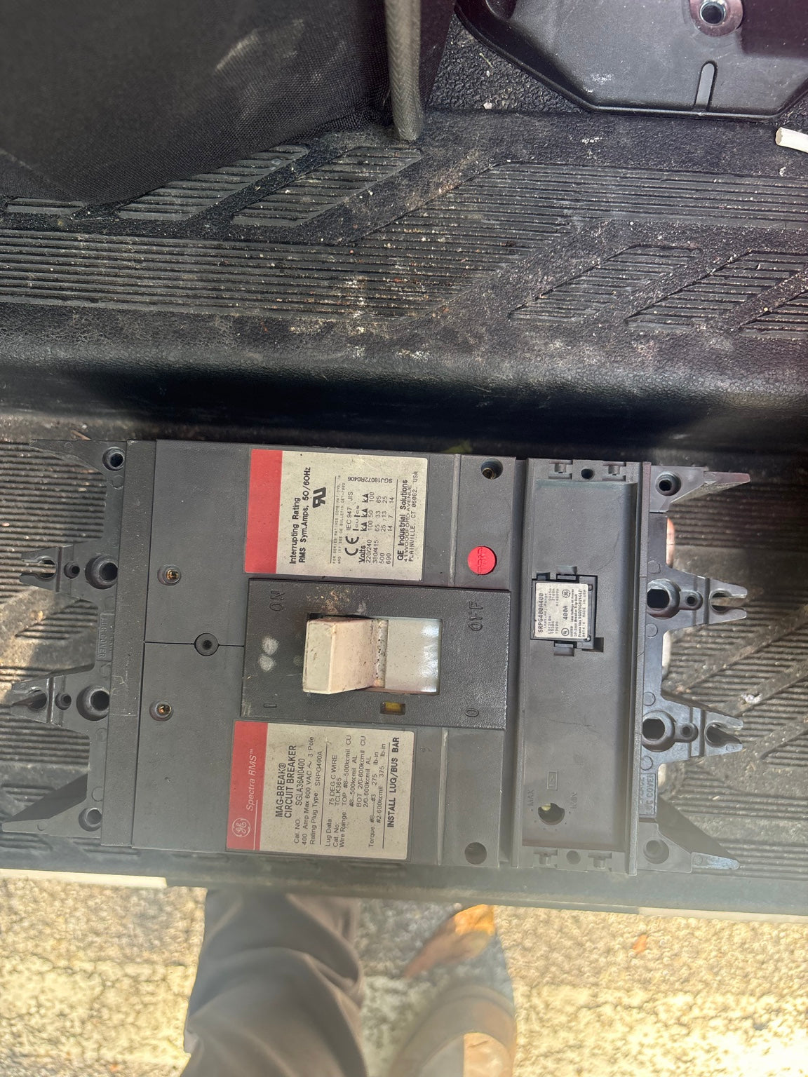 GE Spectra RMS SGLA36AI0400 400A Mag-Break Motor Circuit Protector — Used, Tested & Certified