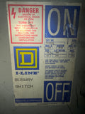 Actual nameplate for Square D PQ3620G 200A busway switch